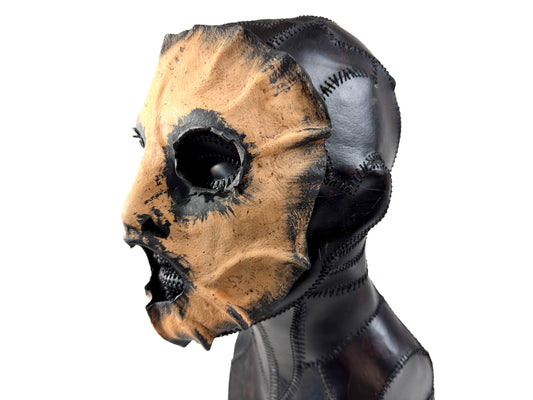 One of A Kind Hand Sculpted Mask - Handmade Genuine Leather