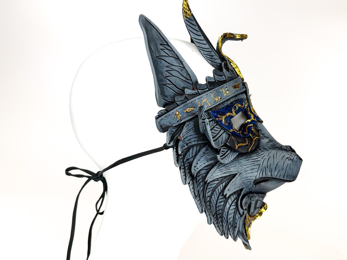 Handmade Leather Anubis Mask