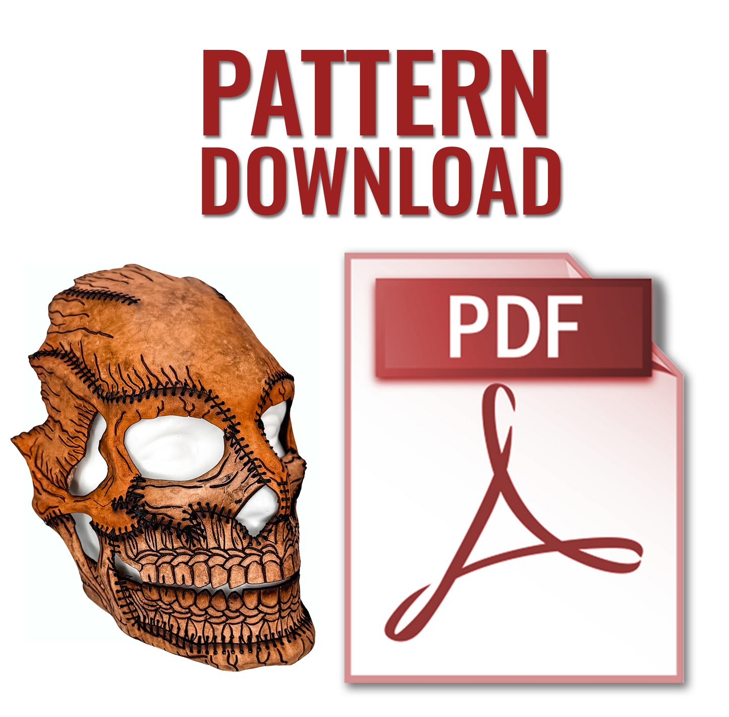 Skull Mask Printable Pattern With Instructional Guide