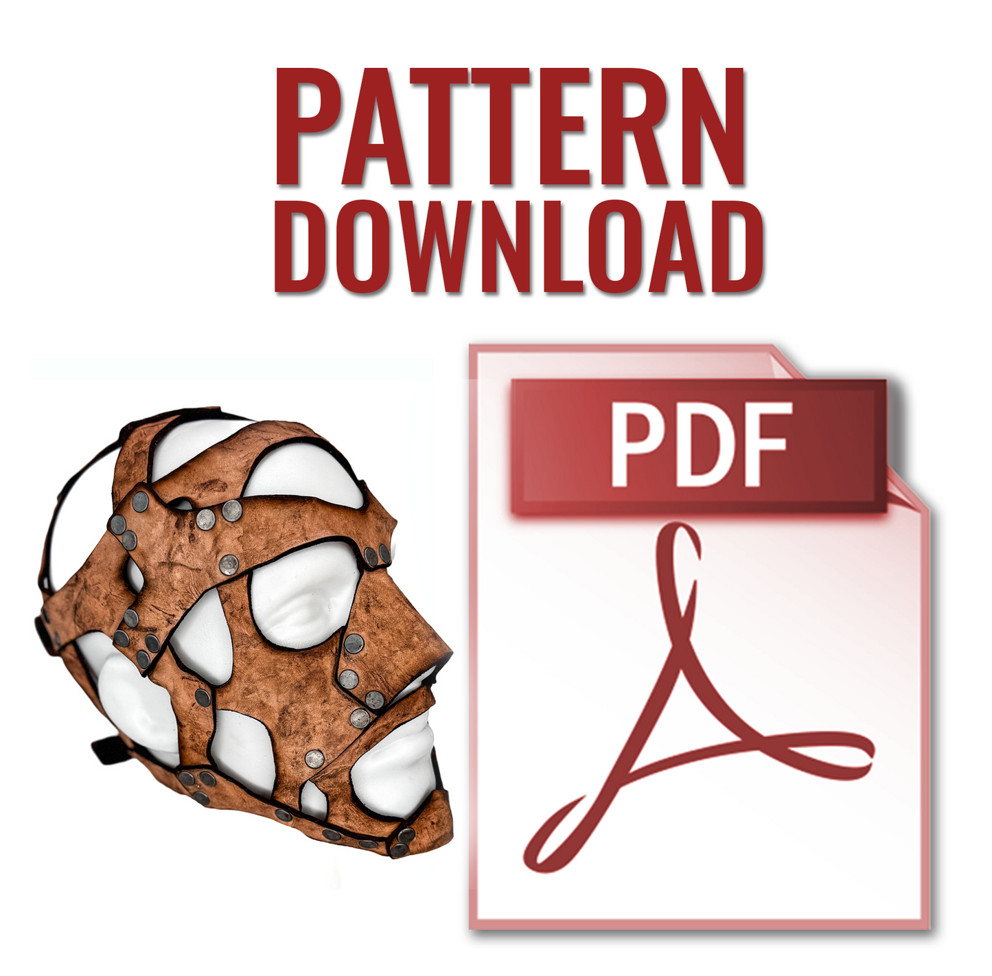 Wrestling Style Strap Mask Printable Pattern With Instructional Guide