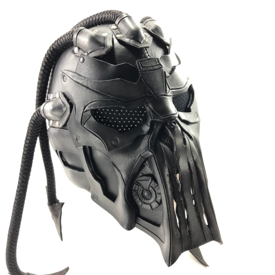 face mask for motorcycle helmet Dreaded Helmet Genuine Leather Mask – Rockwell Masks
