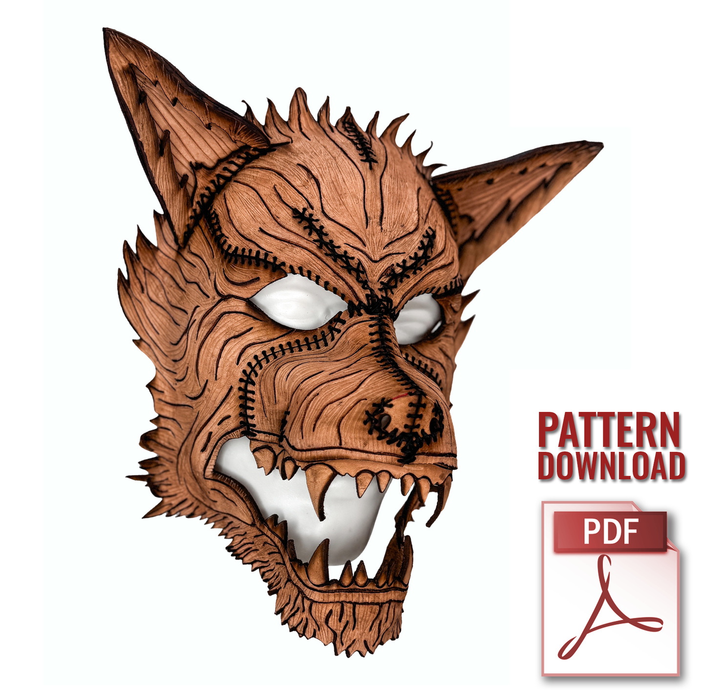 Big Bad Wolf Mask Printable Pattern With Instructional Guide