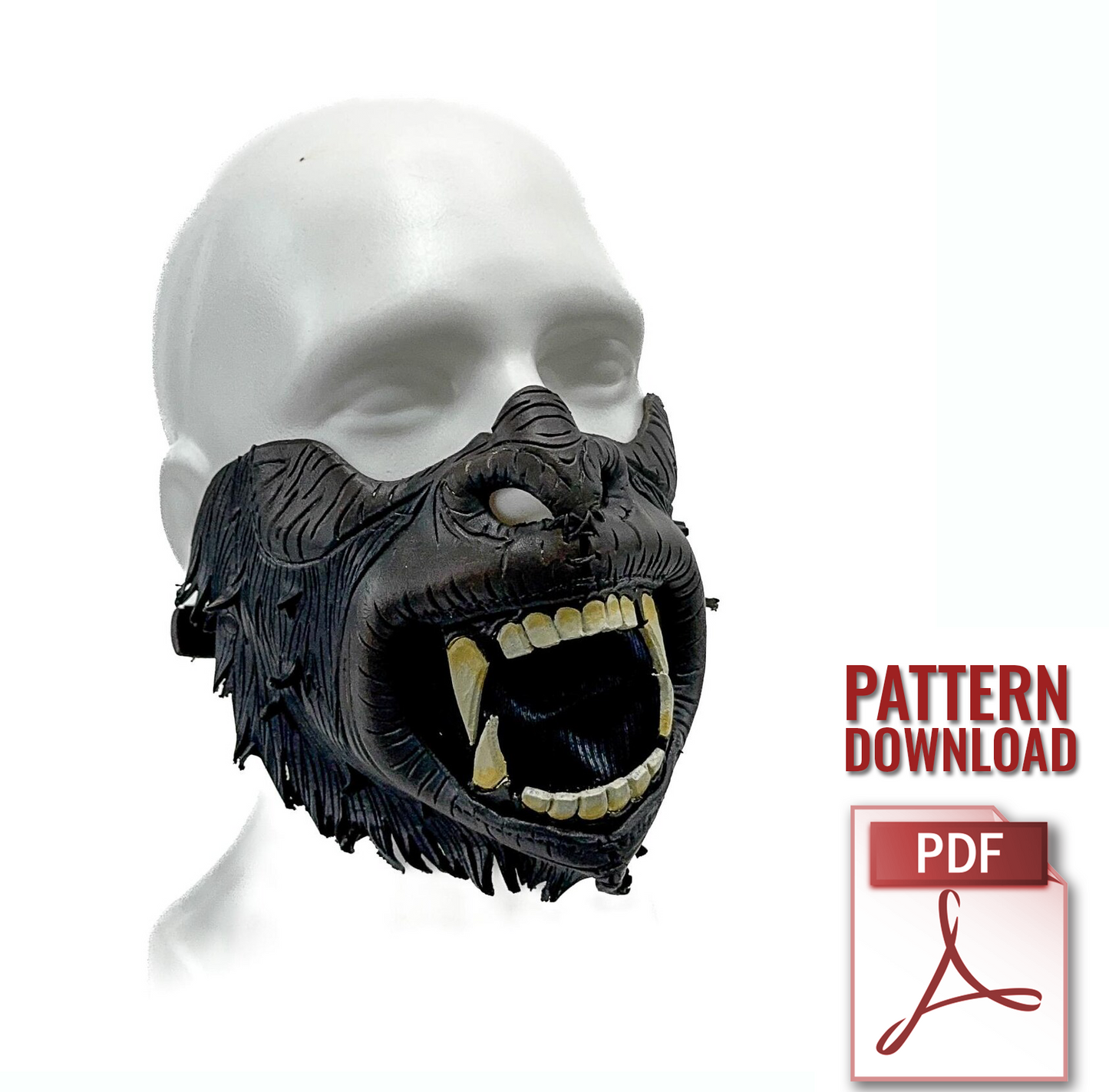 Chimpanzee / Ape / Monkey Mask Printable Pattern With Instructional Guide