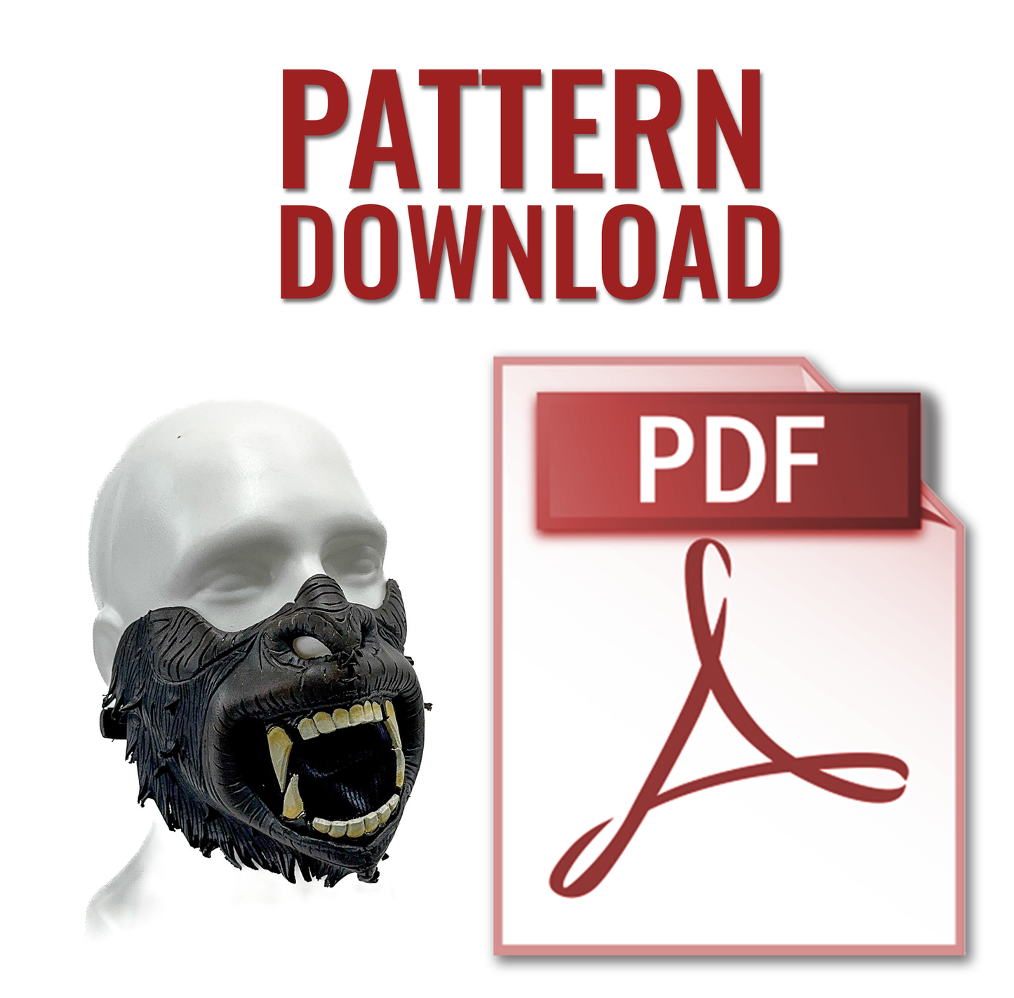 Chimpanzee / Ape / Monkey Mask Printable Pattern With Instructional Guide