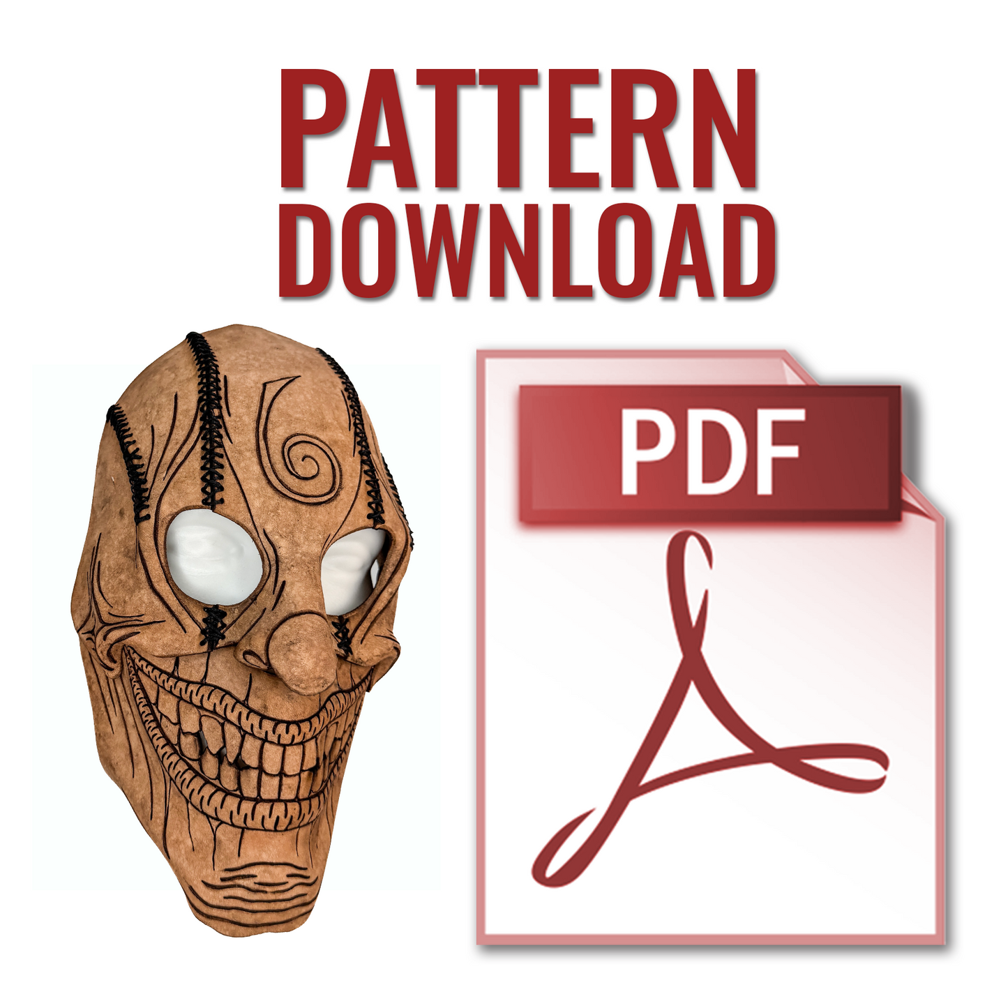 Clown Mask Printable Pattern With Instructional Guide
