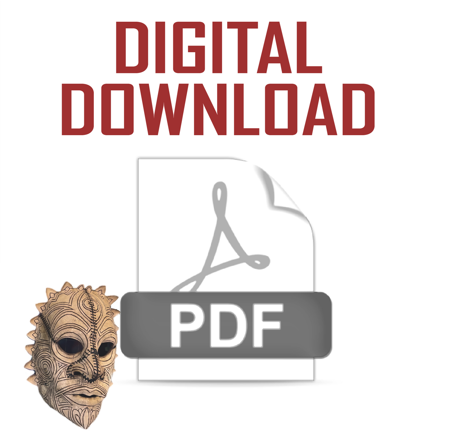 Leather Tribal Mask Printable Pattern Bundle — Intermediate + Advanced