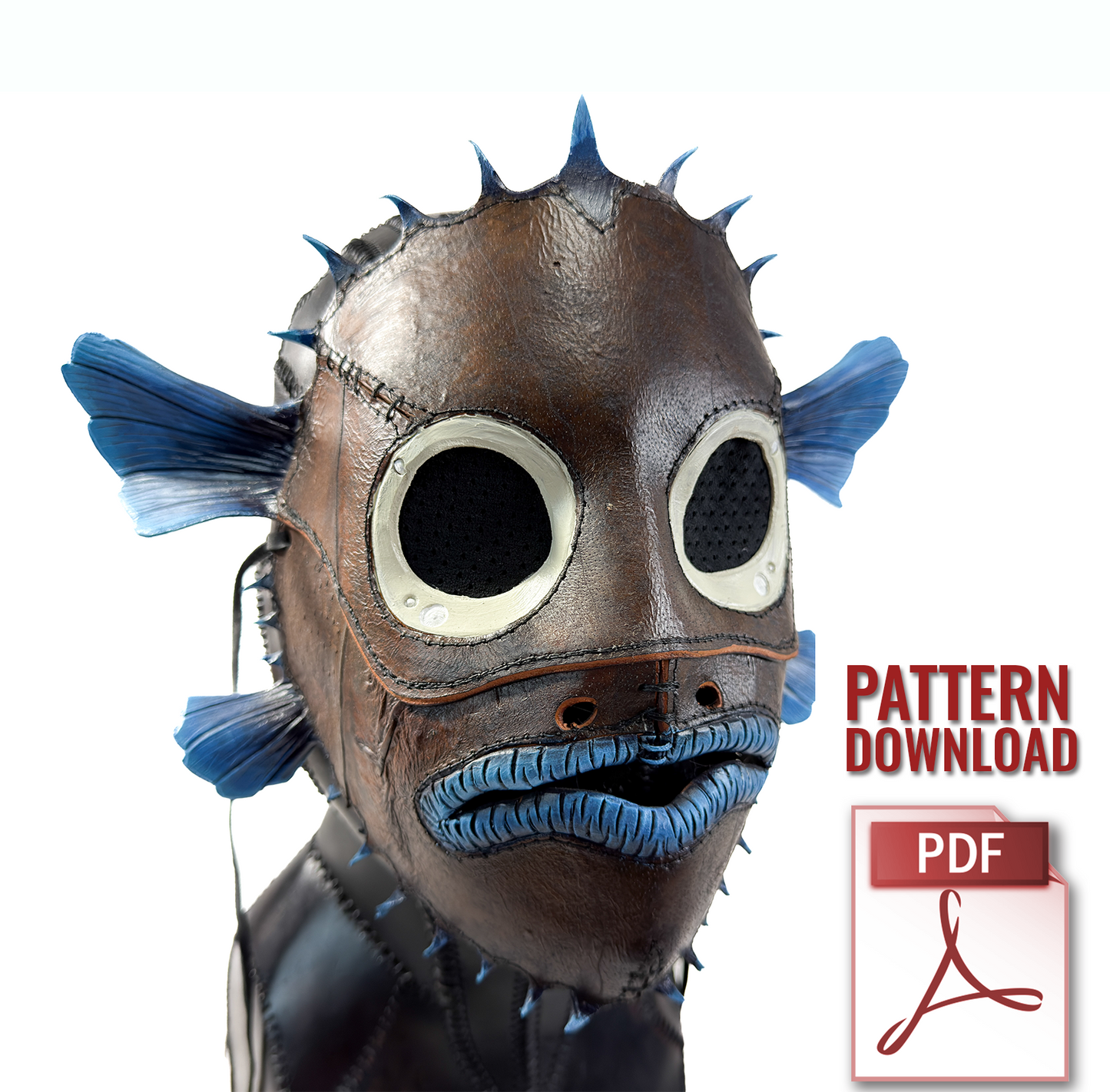 Fish Face Mask Printable Pattern With Instructional Guide