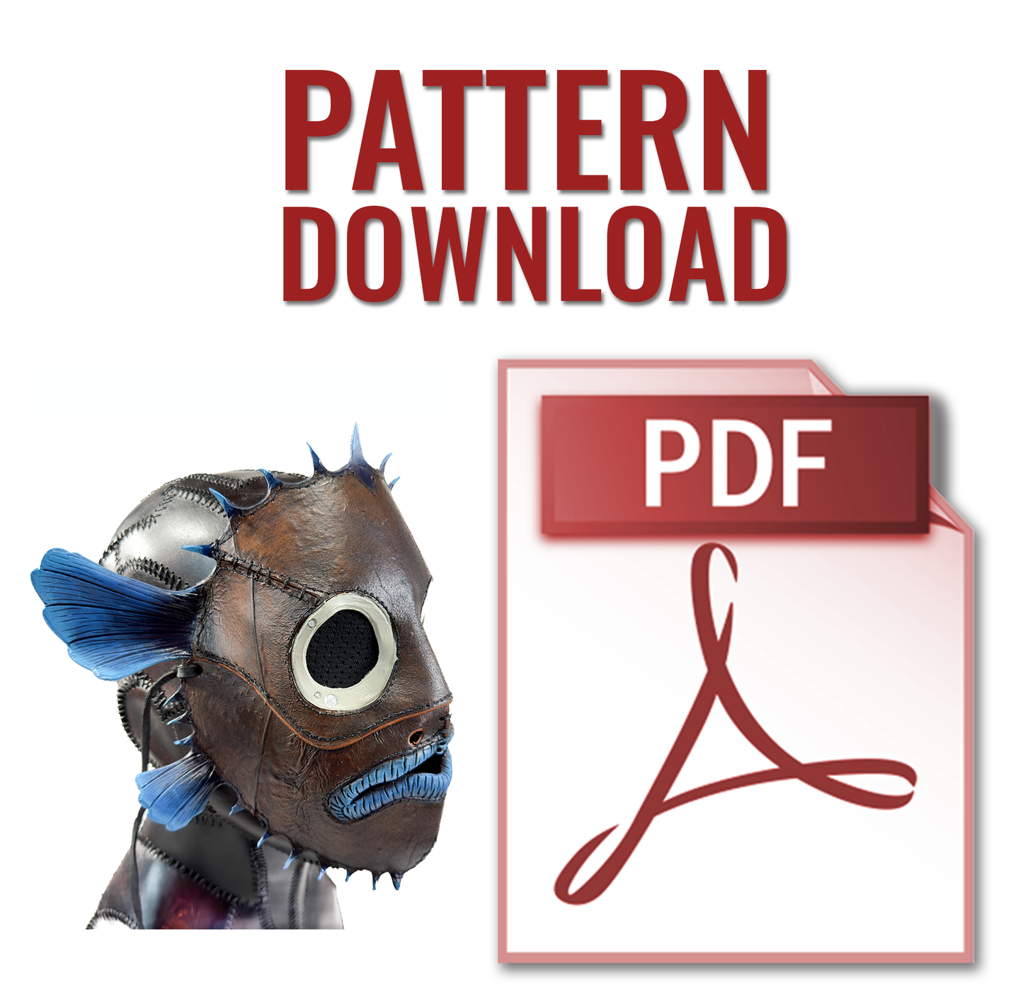 Fish Face Mask Printable Pattern With Instructional Guide
