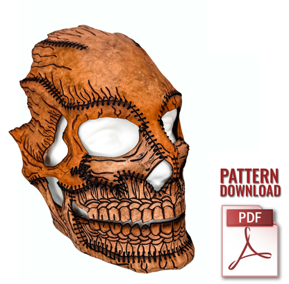 Skull Mask Printable Pattern With Instructional Guide