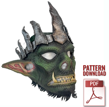 Goblin / Orc Mask Printable Pattern With Instructional Guide