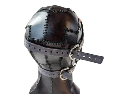Genuine Leather Mask - Toy Clown - Thick Straps w Velcro Included - Wide Mouth Edition