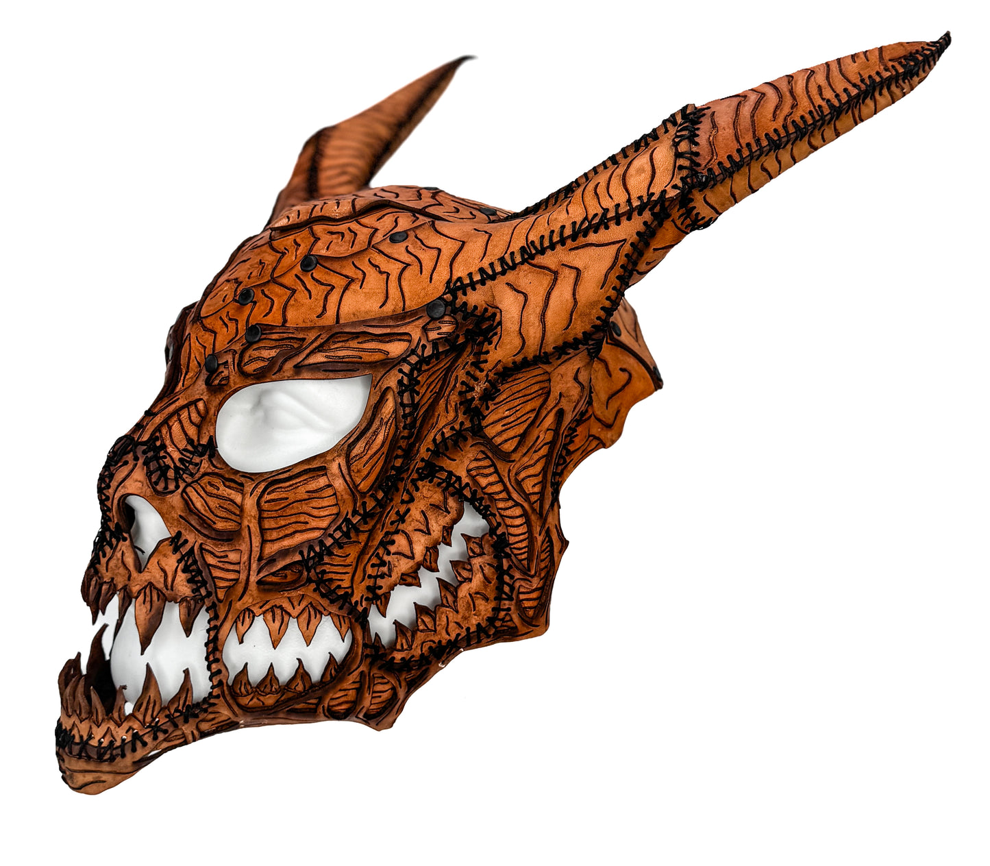 Leather Demon Skull Printable Pattern With Guide and Video Tutorial