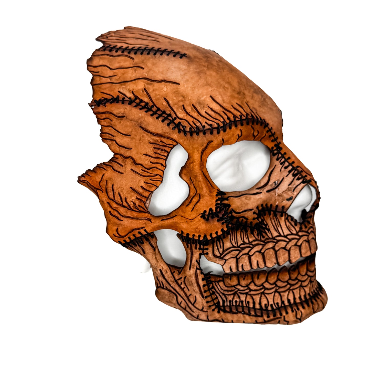 Skull Mask Printable Pattern With Instructional Guide