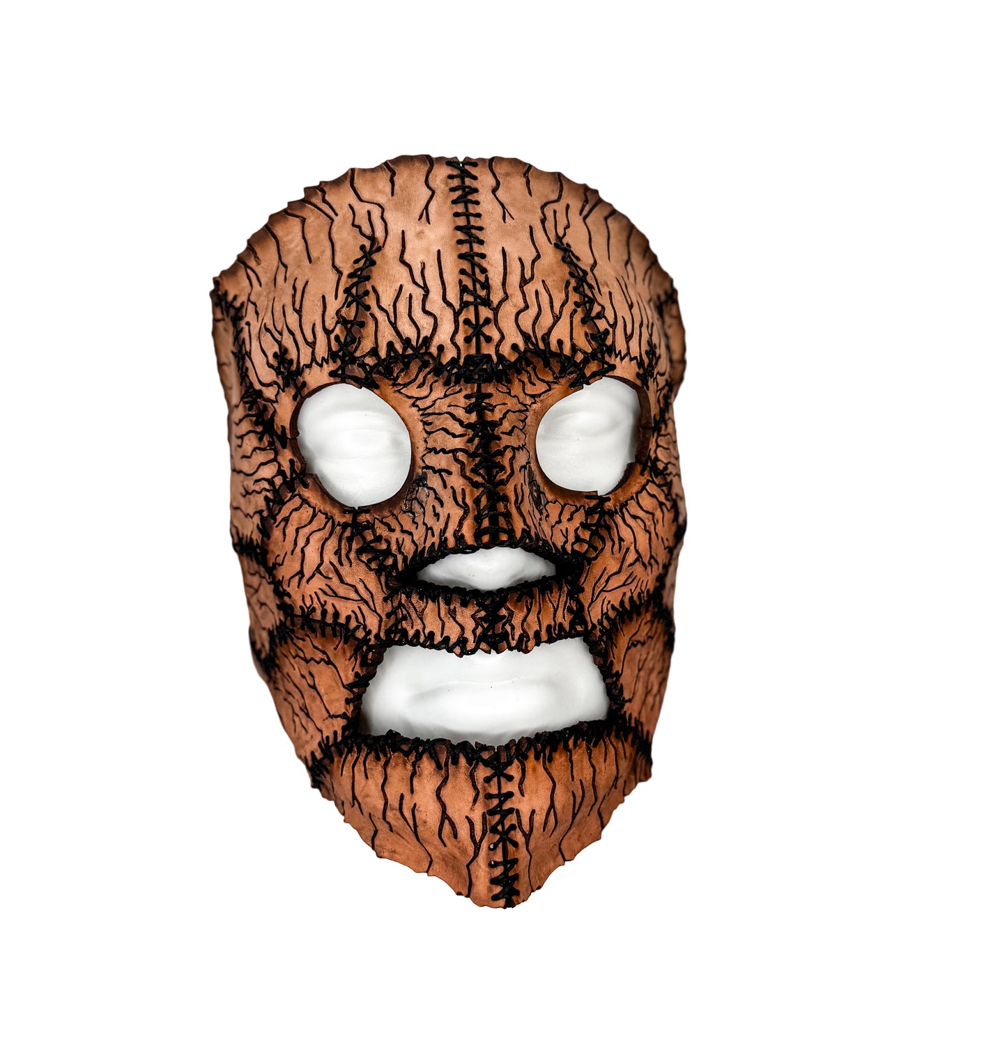 Cracked and Stitched Panel Mask Printable Pattern With Instructional Guide
