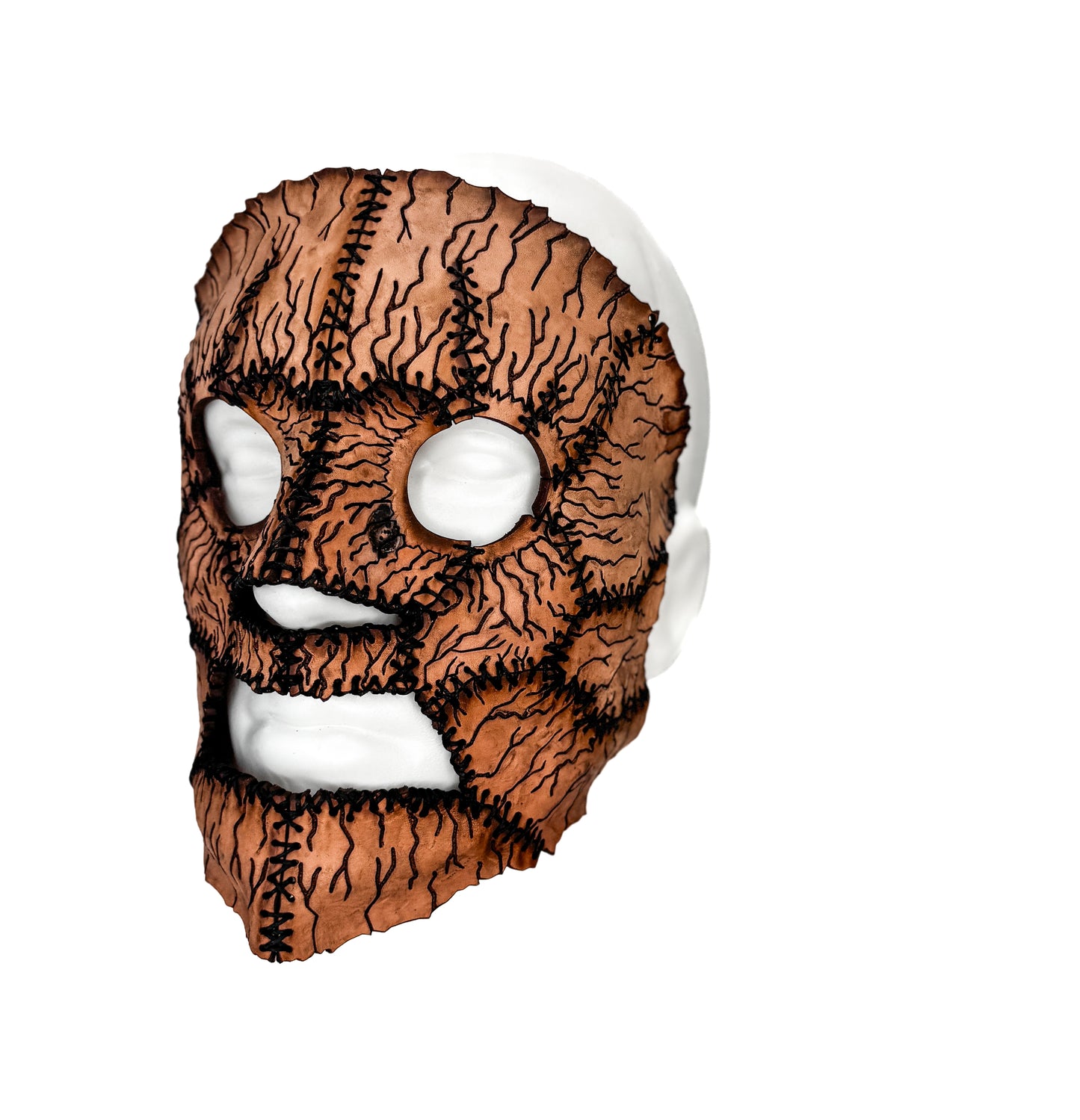 Cracked and Stitched Panel Mask Printable Pattern With Instructional Guide