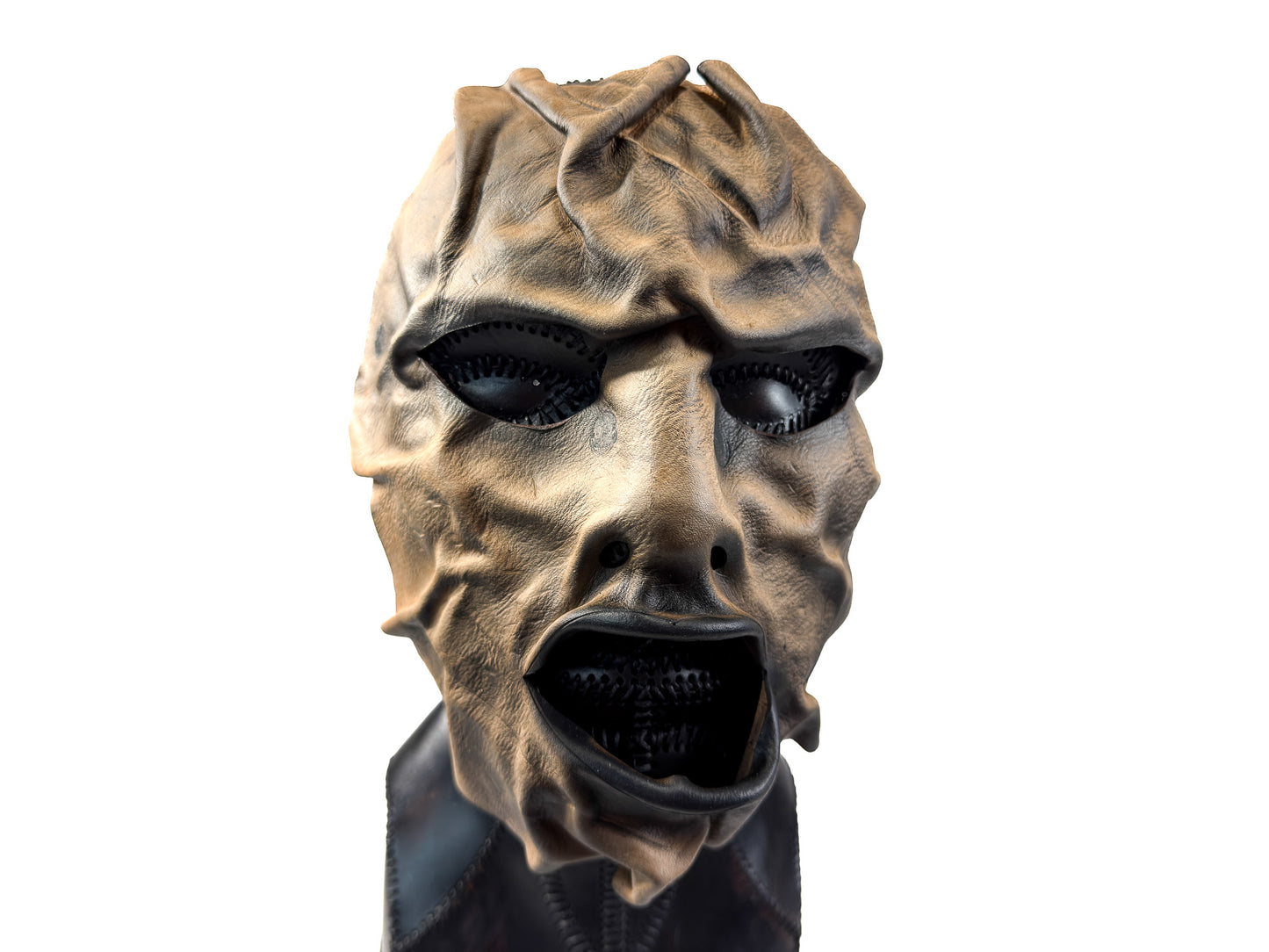 One of A Kind Hand Sculpted Mask - Handmade Genuine Leather