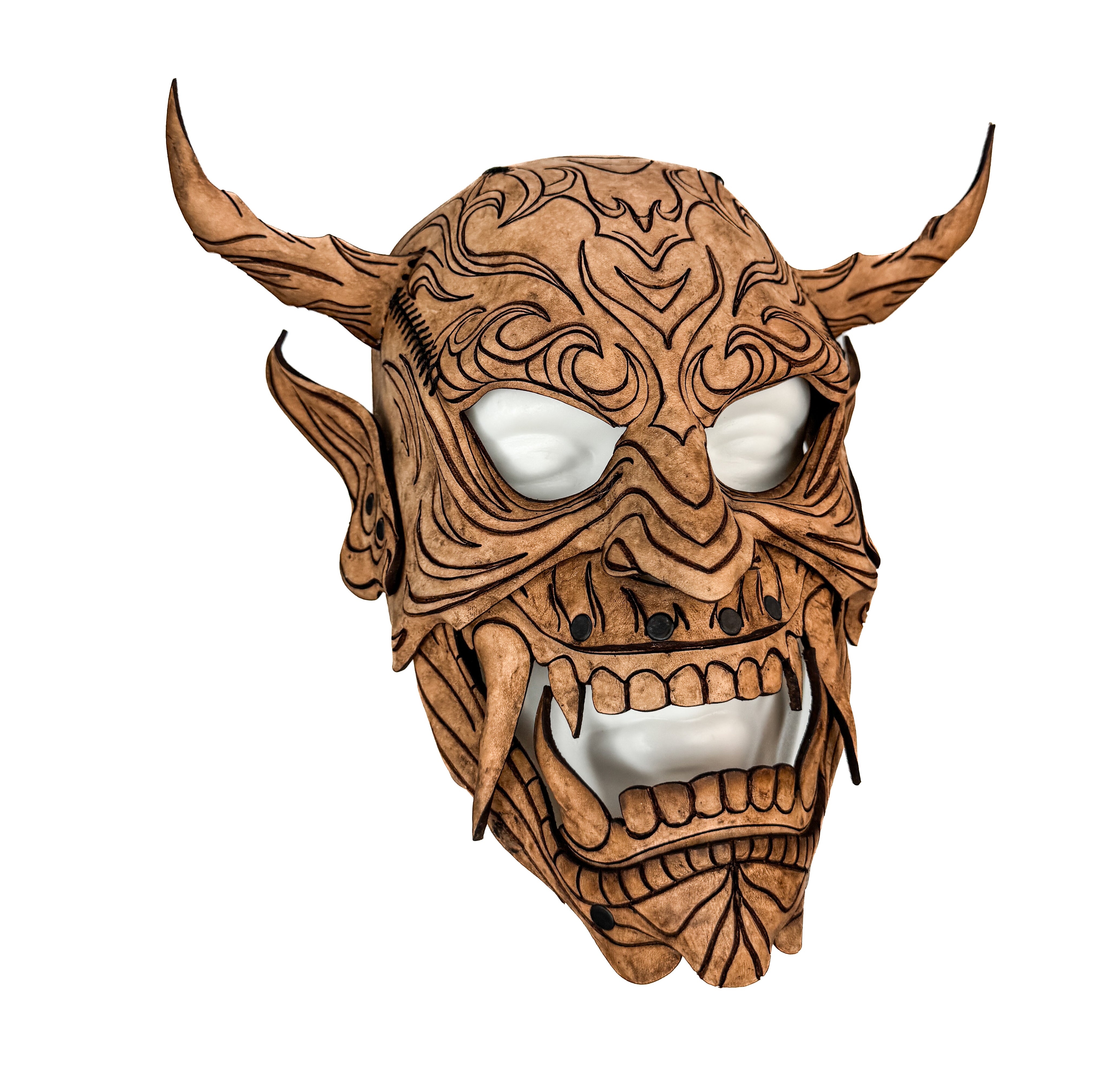 Leather Oni Mask Printable Pattern – Rockwell Masks