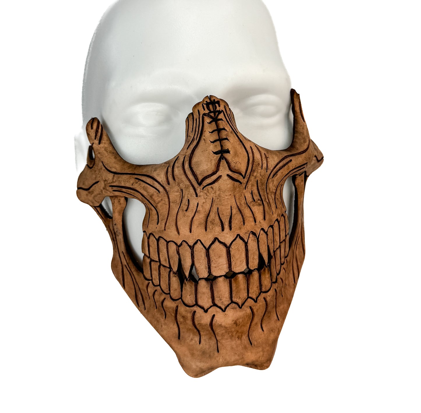 Skull Mask Printable Pattern With Instructional Guide