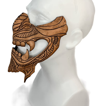 Samurai Mask Printable Pattern With Instructional Guide