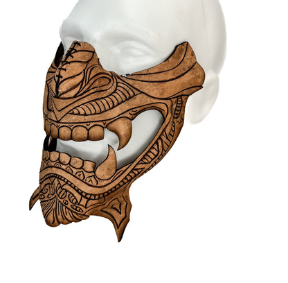 Samurai Mask Printable Pattern With Instructional Guide