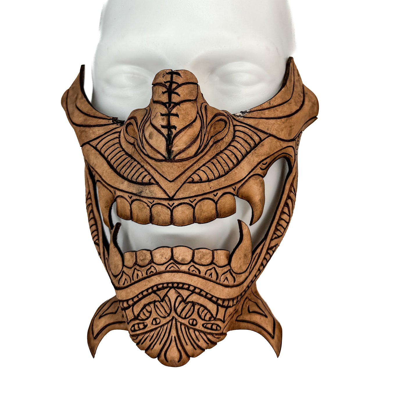 Samurai Mask Printable Pattern With Instructional Guide