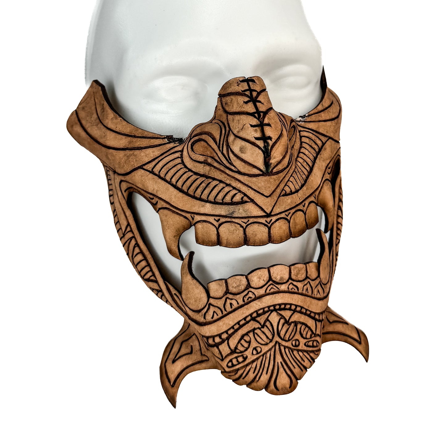 Samurai Mask Printable Pattern With Instructional Guide