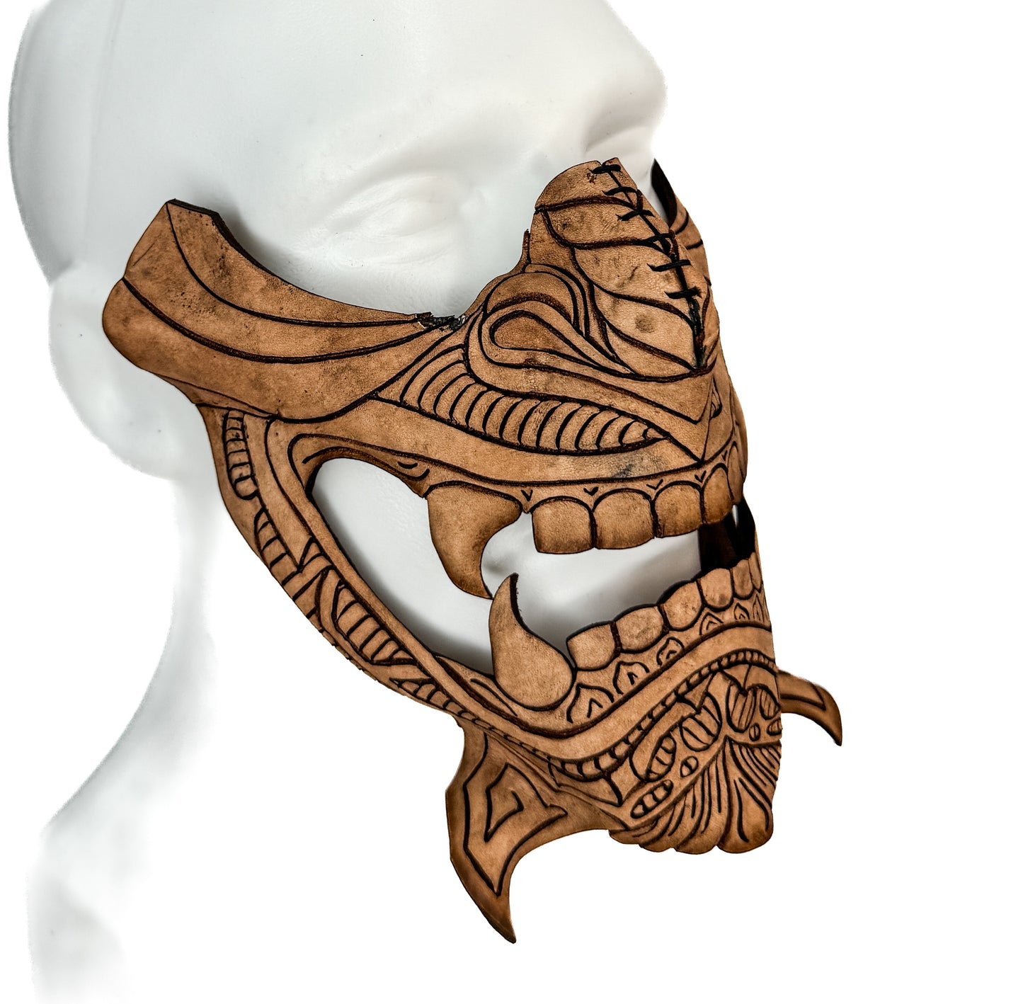 Samurai Mask Printable Pattern With Instructional Guide