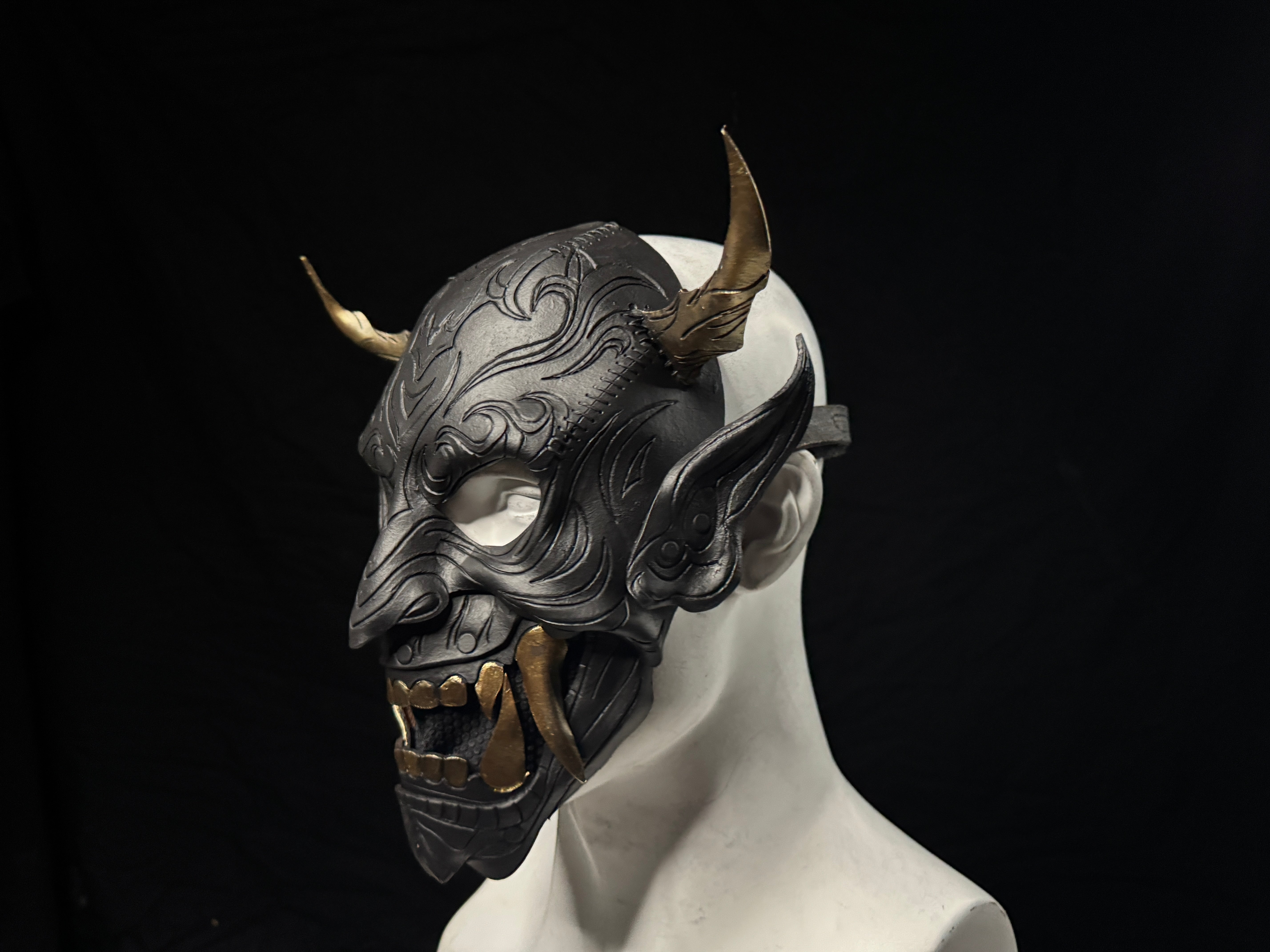 Leather Oni Mask Printable Pattern – Rockwell Masks