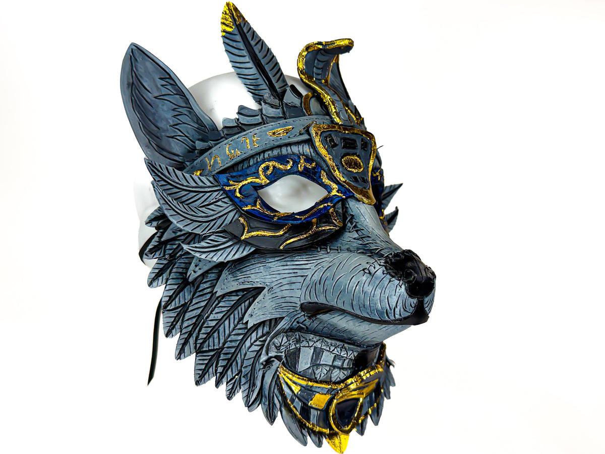 Handmade Leather Anubis Mask