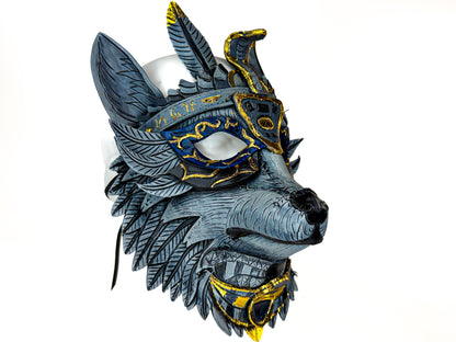 Handmade Leather Anubis Mask