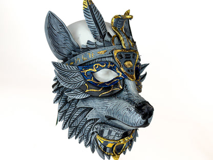 Handmade Leather Anubis Mask