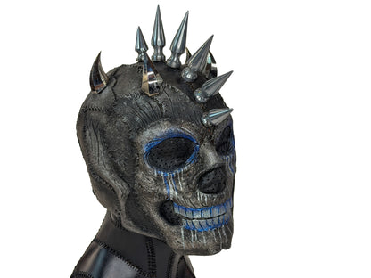 Spiked Skull Full Head Leather Mask