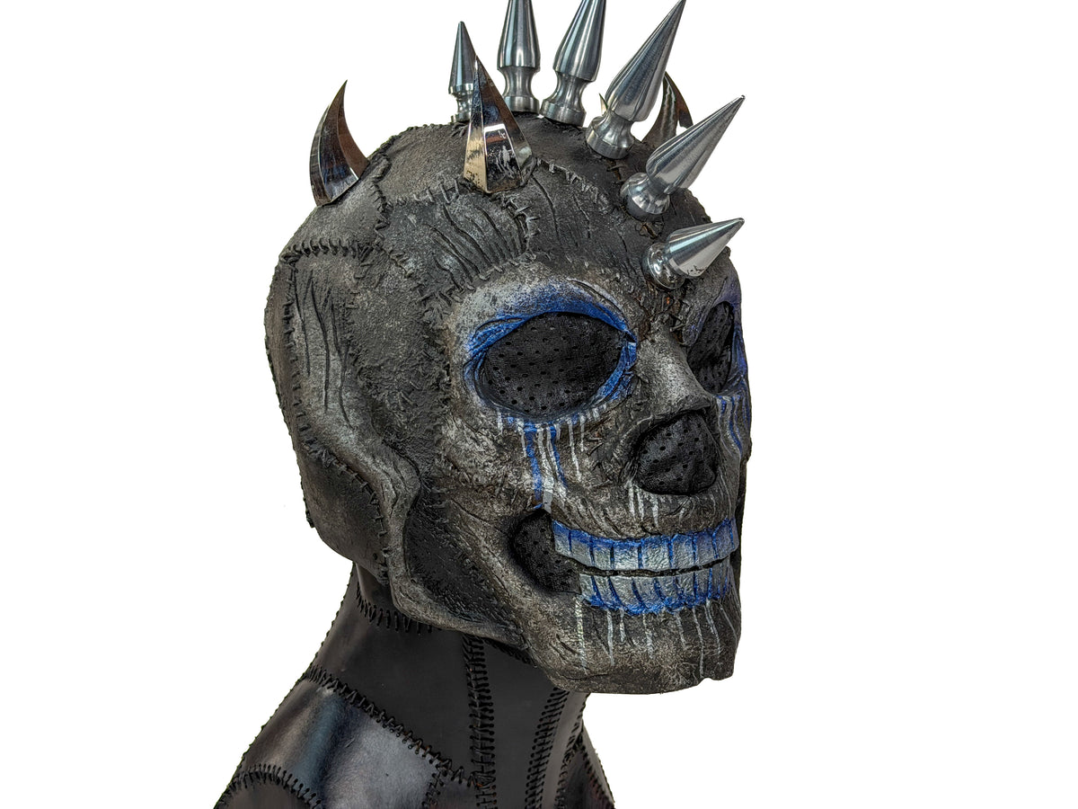 Spiked Skull Full Head Leather Mask