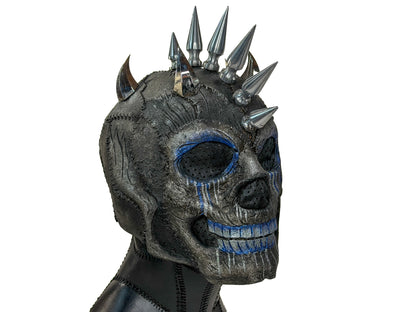 Spiked Skull Full Head Leather Mask