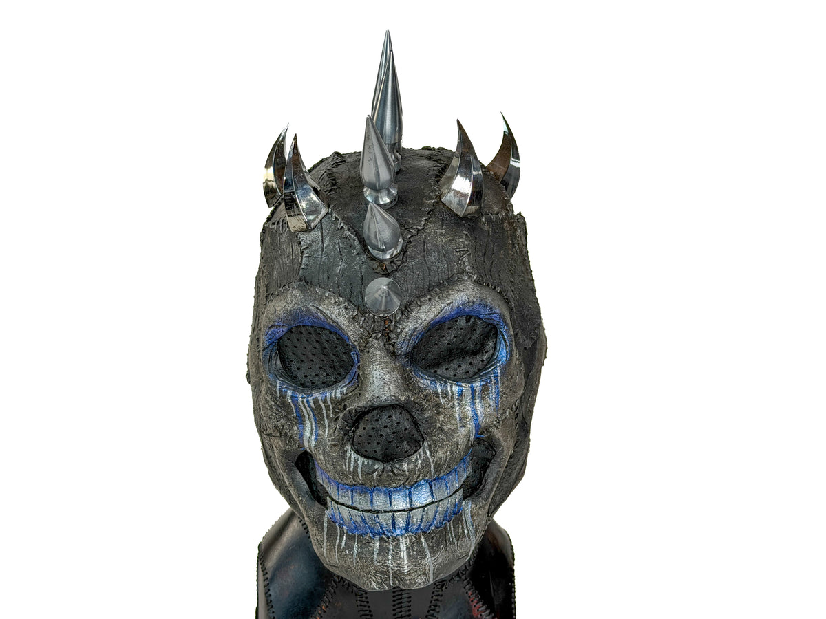 Spiked Skull Full Head Leather Mask