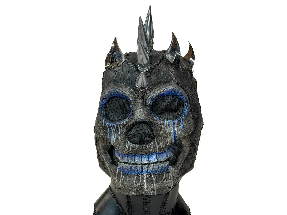 Spiked Skull Full Head Leather Mask