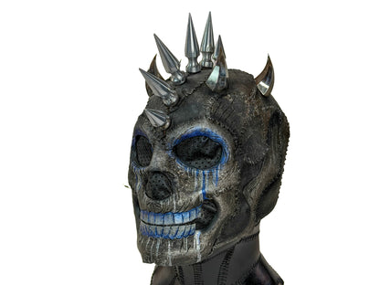 Spiked Skull Full Head Leather Mask