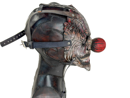 One of a Kind - Never Reproduced Clown Handmade Leather Clown Mask: Halloween Cosplay Costume