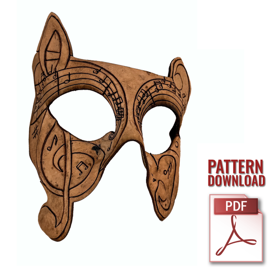 Music Eye Mask Printable Pattern With Instructional Guide