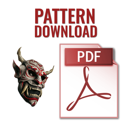 Leather Oni Mask Printable Pattern