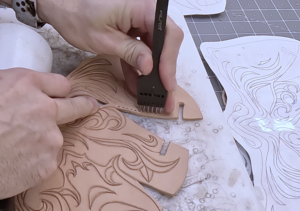 Leather Oni Mask Printable Pattern