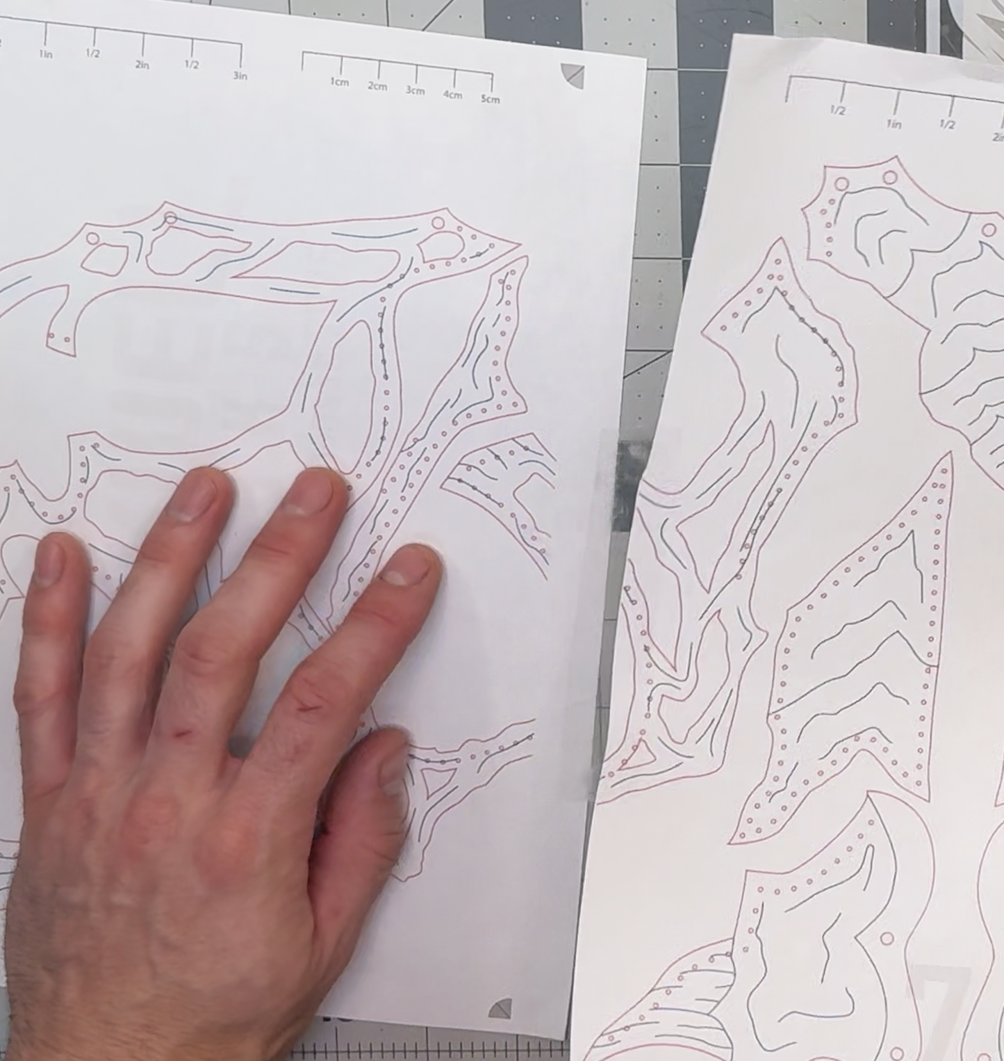 Leather Demon Skull Printable Pattern With Guide and Video Tutorial