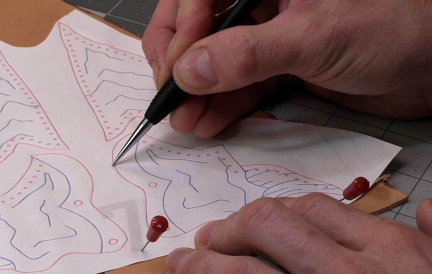 Leather Demon Skull Printable Pattern With Guide and Video Tutorial