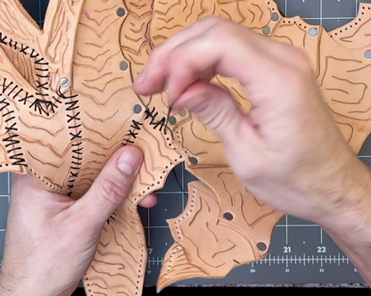 Leather Demon Skull Printable Pattern With Guide and Video Tutorial