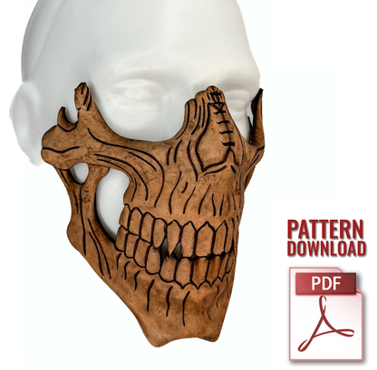 Skull Mask Printable Pattern With Instructional Guide