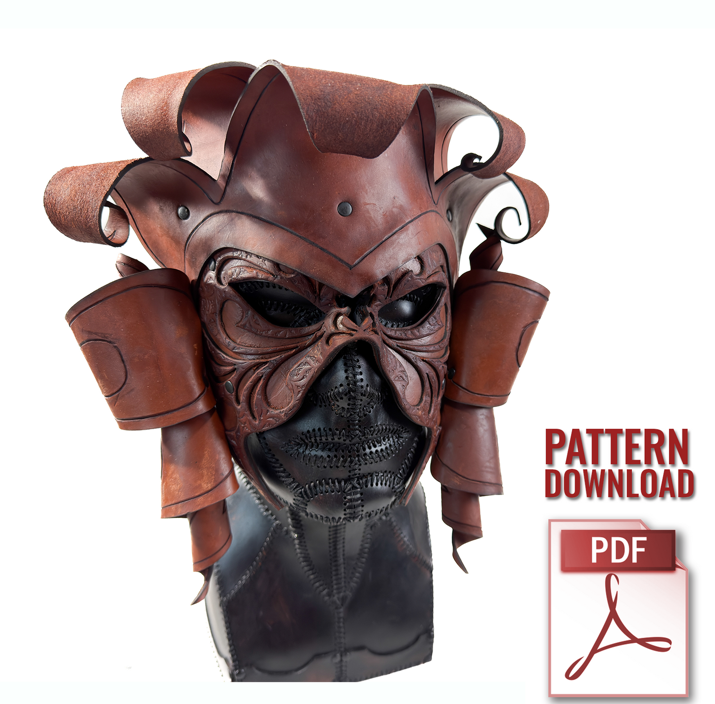 Venetian Jester Mask Printable Pattern With Instructional Guide