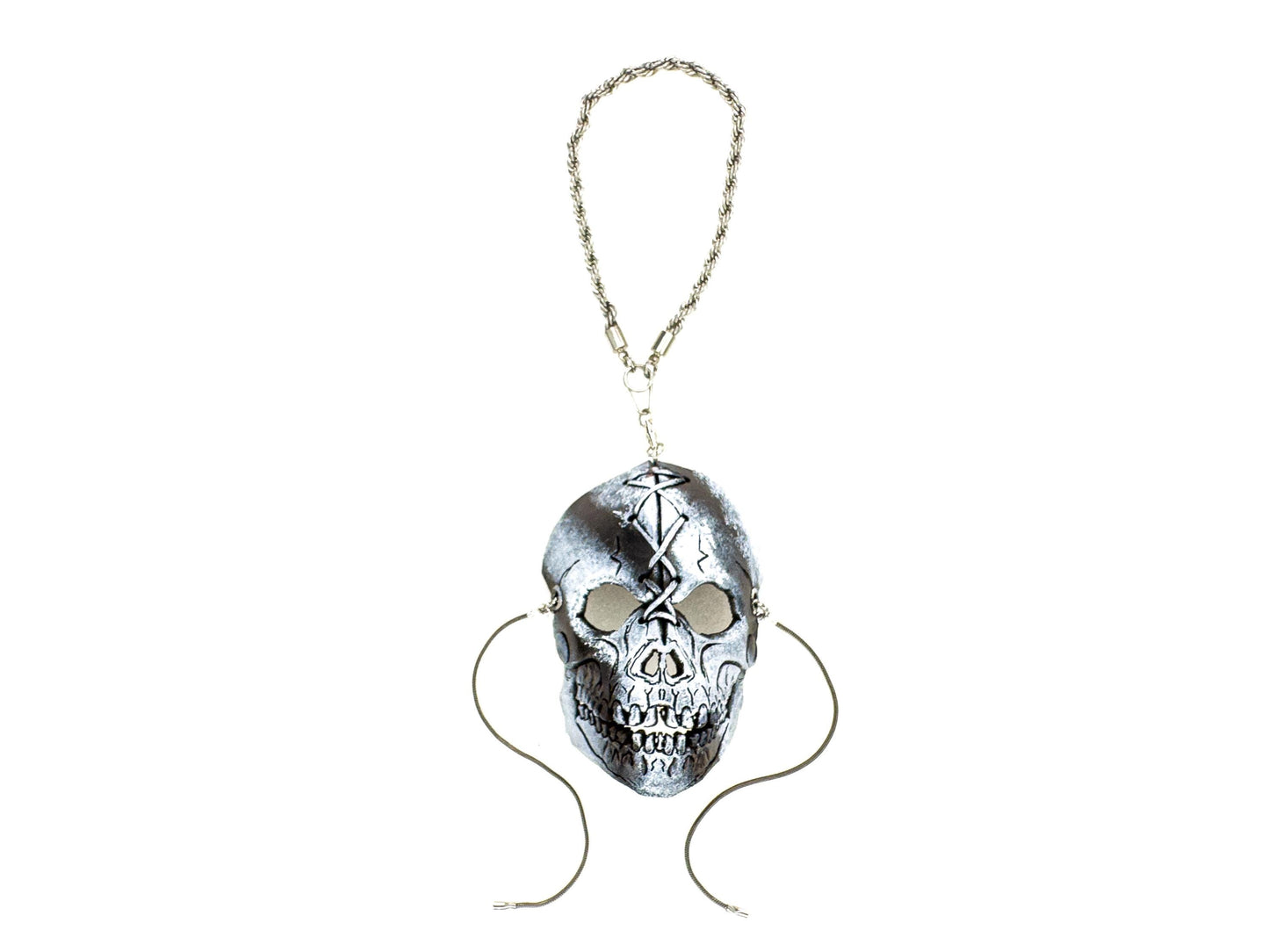 Skull Leather Mini Mask – Handcrafted Charm for Rearview Mirrors, Handbags, Lanyards, Party Favors & More