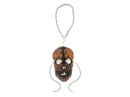 Skull Leather Mini Mask – Handcrafted Charm for Rearview Mirrors, Handbags, Lanyards, Party Favors & More