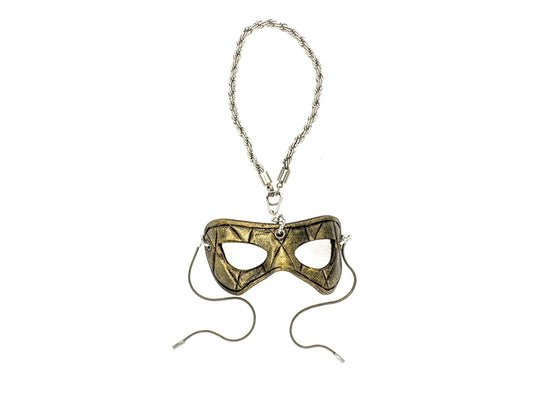 Masquerade Leather Mini Mask – Handcrafted Charm for Rearview Mirrors, Handbags, Lanyards, Party Favors & More