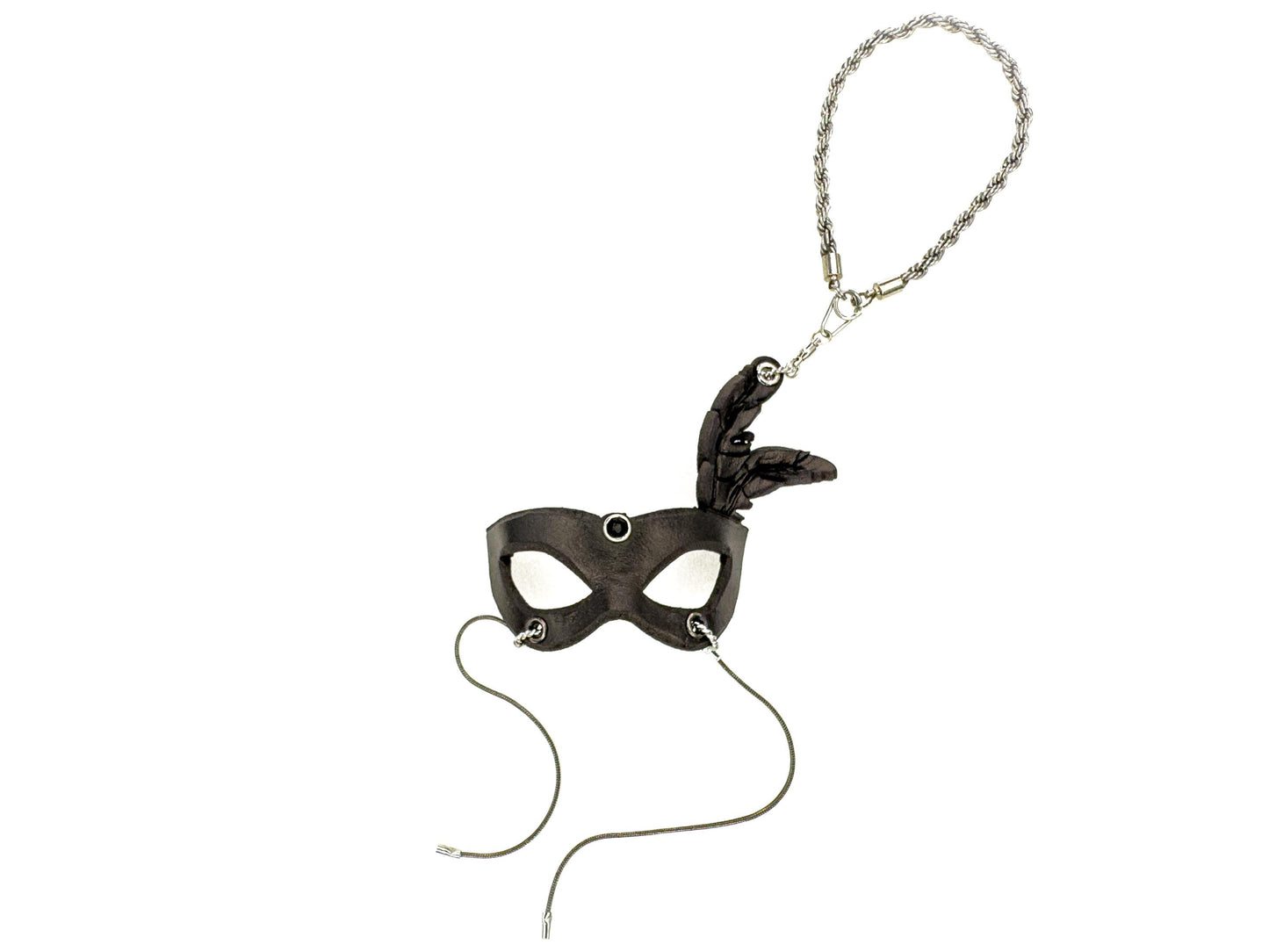 Party Mask Leather Mini Mask – Handcrafted Charm for Rearview Mirrors, Handbags, Lanyards, Party Favors & More